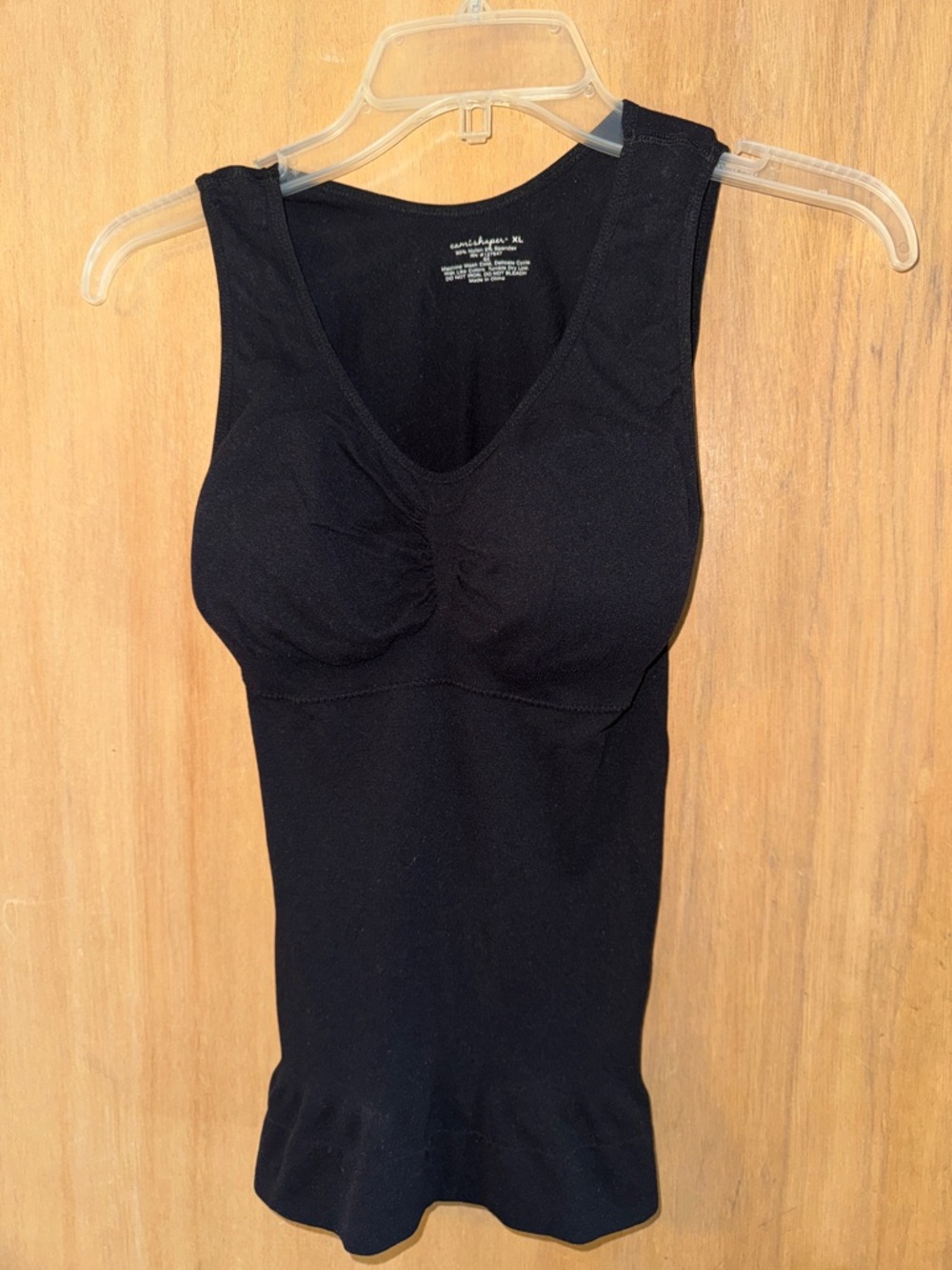Camishaper Black Seamless Tank Top Body Shaper XL